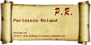 Perlstein Roland névjegykártya