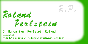 roland perlstein business card